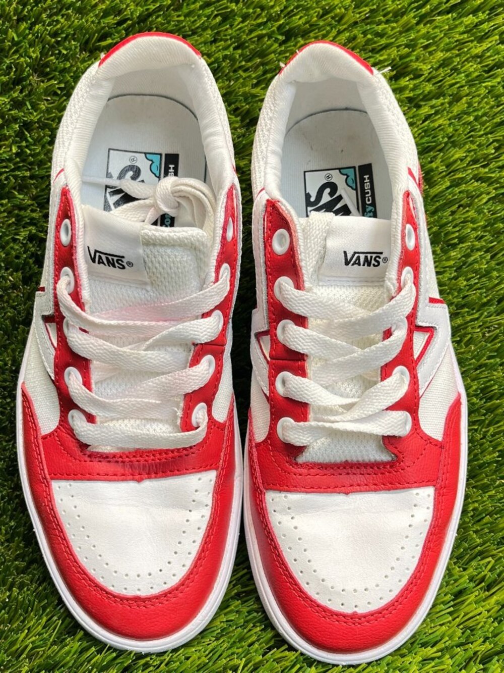 Vans Lowland ComfyCush Womens Size 7 Red White Athletic Skateboard Shoes Sneaker - Picture 6 of 11